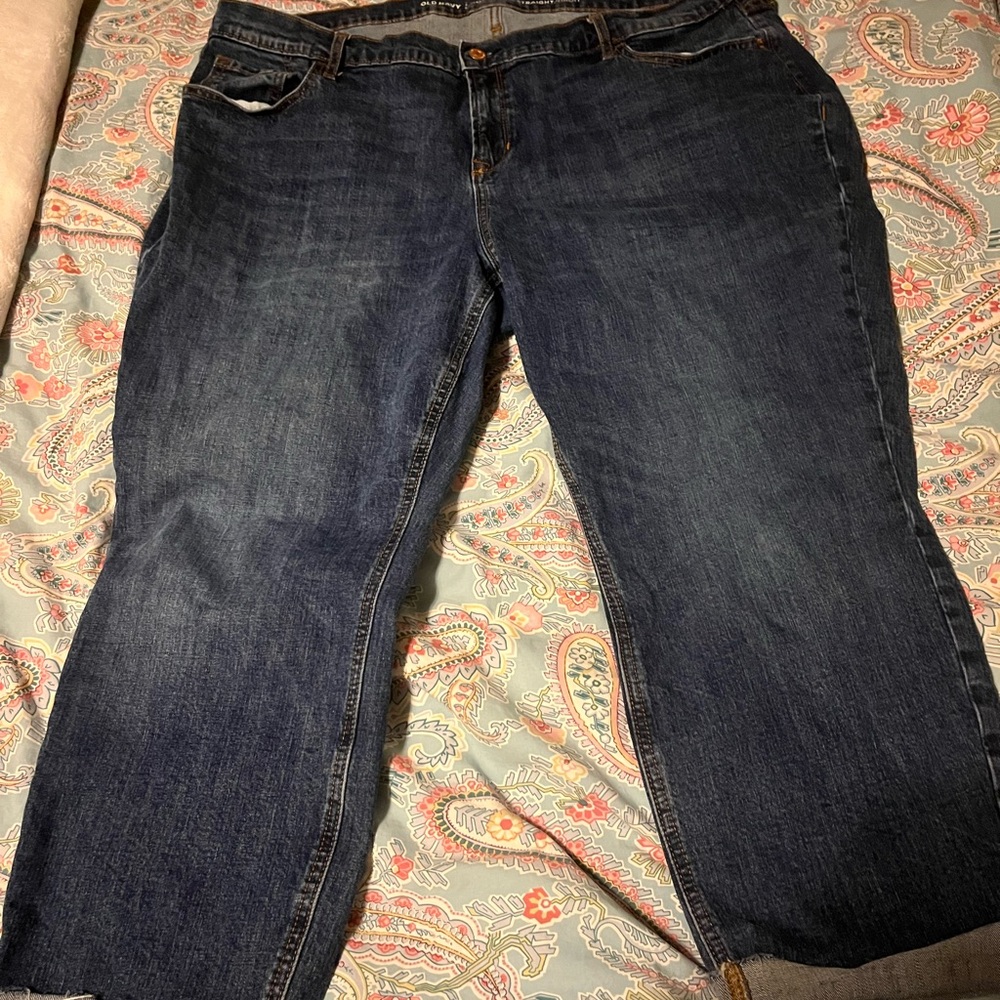 Women's Old Navy "Boyfriend Straight" Blue Denim Jeans